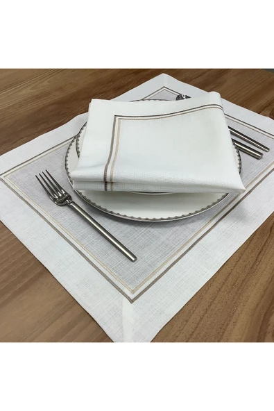 OYA home Çift Amerikan Servis ve Peçete - 4 parça