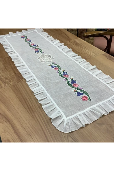 OYA home Kaneviçeli & El Dantelli Ranır - 45*125 cm - Resim 2