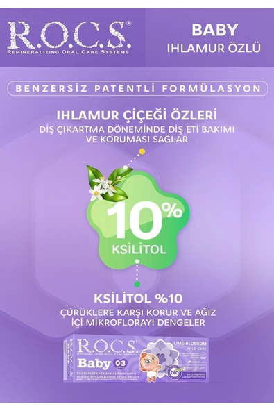 Rocs Baby Ihlamur Özlü Yutulabilir Diş Macunu 0-3 Yaş 35 ml - 2