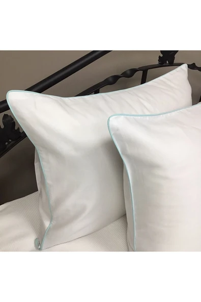 OYA home Biyeli Yastık -2 Li - Kırık Beyaz Zemin & Mint Biye