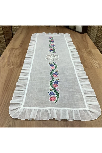 OYA home Kaneviçeli & El Dantelli Ranır - 45*125 cm - Resim 3
