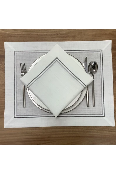 OYA home Çift Amerikan Servis ve Peçete - 4 parça - Resim 6