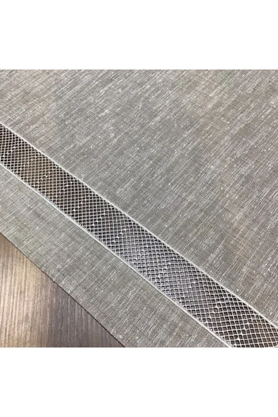 OYA home Füme Petek Kolber Detaylı Kare Örtü - 100*100 Cm - Resim 2