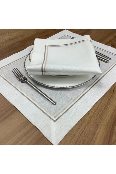 OYA home Çift Amerikan Servis ve Peçete - 4 parça - 7