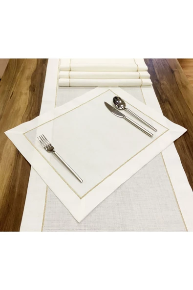 OYA home Altın Simli Ranır(1) & Amerikan Servis(4) Seti- Toplam 5 Parça - 2