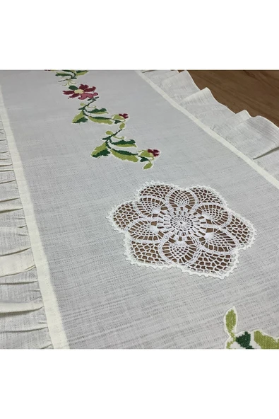 OYA home Kaneviçeli & El Danteli & Fırfırlı Ranır -40*130 cm - 5