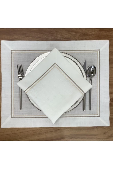 OYA home Çift Amerikan Servis ve Peçete - 4 parça - 5