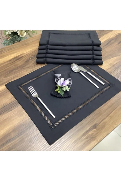 OYA home Kolberli Amerıkan Servis Set - Siyah -8li ürün görseli