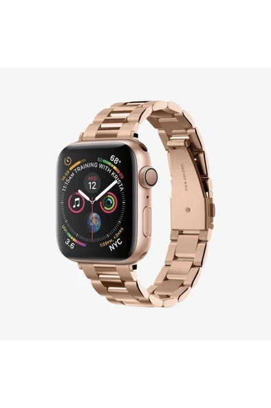 Spigen Apple Watch 42mm Seri 10 - 41mm Seri 9/8/7 - 40mm Seri SE2/SE/6/5/4 Kordon Kayış Band Modern Fit Rose Gold Outlet - 2