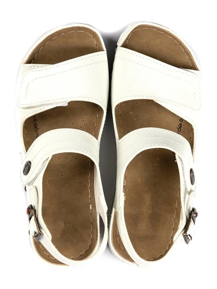 ROY JONES 3014 BEYAZ ÇIRTLI COMFORT CASUAL ANATOMİK SANDALET - 5
