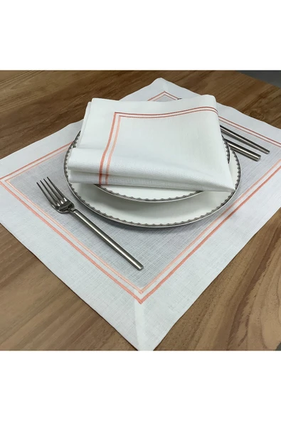 OYA home Çift Amerikan Servis ve Peçete - 4 parça