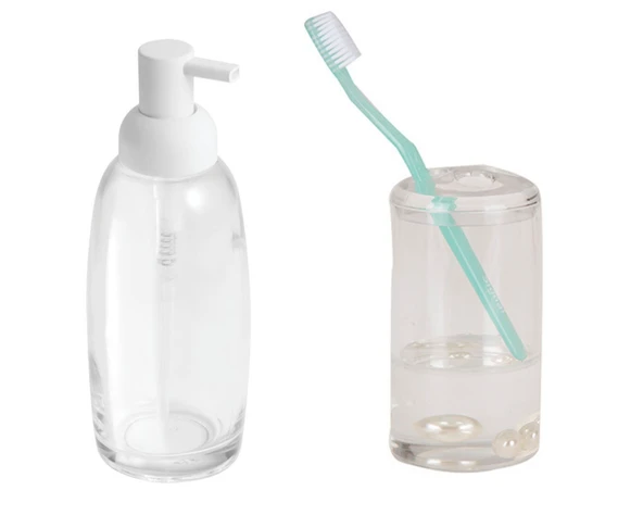 SIVI SABUNLUK DİŞ FIRÇALIK 2 Lİ BANYO SETİ BEYAZ  İNCİ - Resim 4