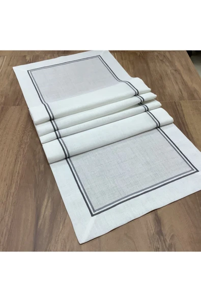 OYA home Çift Pikolu Ranır -krem & Gri -40*145 Cm ürün görseli