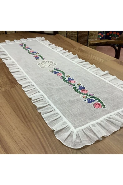OYA home Kaneviçeli & El Dantelli Ranır - 45*125 cm - Resim 6