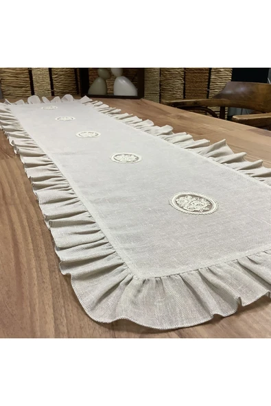 OYA home Dantelli & Fırfırlı Ranır -45*150 cm - 2