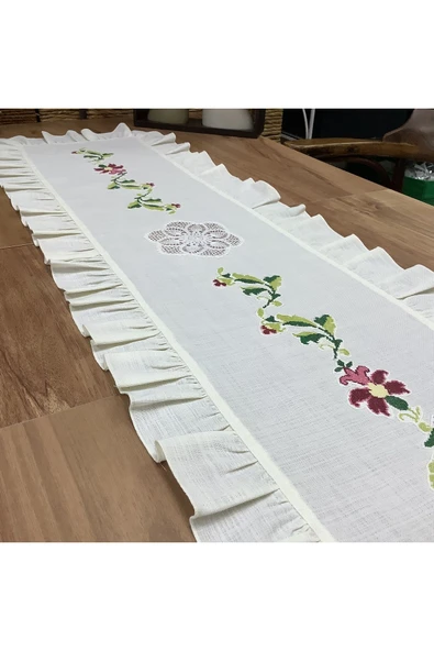 OYA home Kaneviçeli & El Danteli & Fırfırlı Ranır -40*130 cm - 3