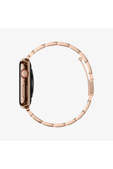 Spigen Apple Watch 42mm Seri 10 - 41mm Seri 9/8/7 - 40mm Seri SE2/SE/6/5/4 Kordon Kayış Band Modern Fit Rose Gold Outlet - 5