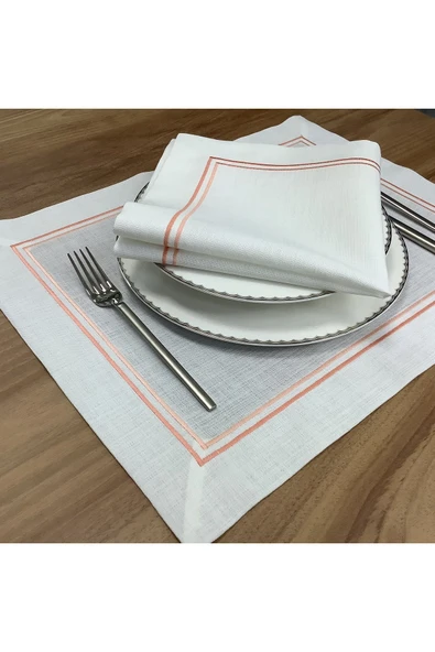 OYA home Çift Amerikan Servis ve Peçete - 4 parça - 2