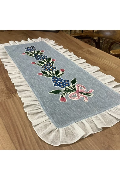 OYA home Fırfırlı & Kaneviçe li Ranır - 45*100 cm
