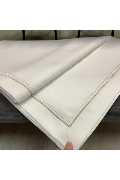OYA home Altın & Gümüş Sim Pikolu Masa Örtüsü - 160*260 cm - 3