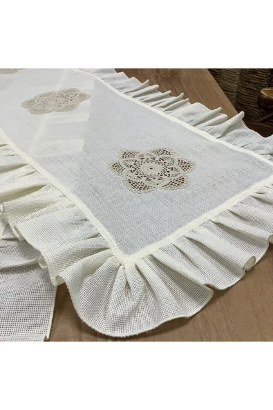 OYA home Dantelli & Fırfırlı Ranır Takım - 2 Parça - 5