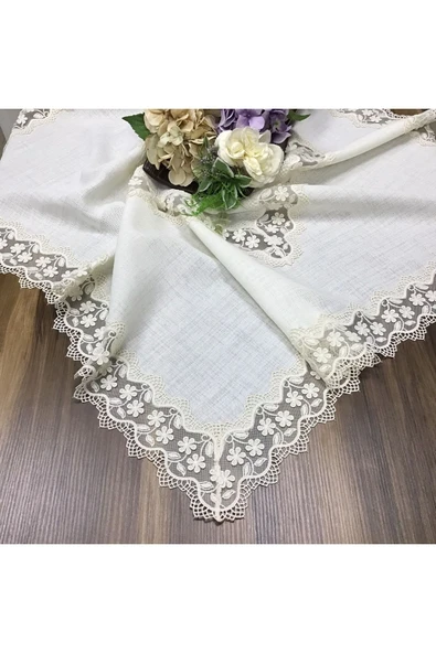 OYA home Mini Papatya Dantelli Oda Takımı -5 Parça - 2