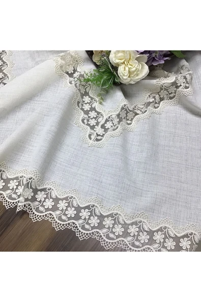 OYA home Mini Papatya Dantelli Oda Takımı -5 Parça - 3