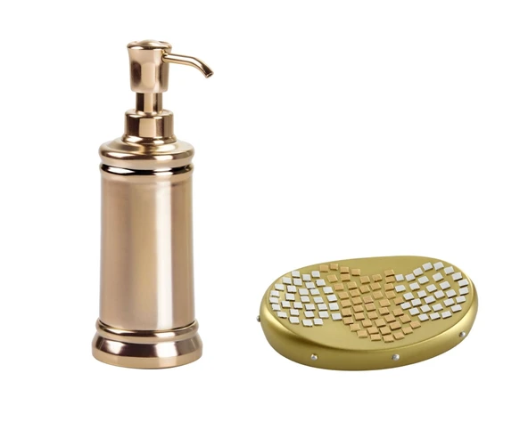 SIVI SABUNLUK VE SABUNLUK 2 Lİ BANYO SETİ,ALTIN MOZAİK - 2