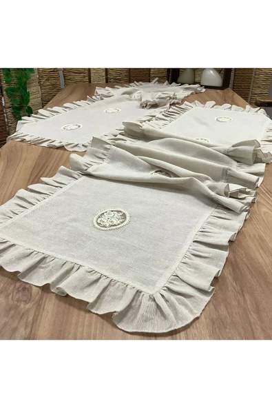 OYA home Fırfırlı & Dantelli Oda Takımı - 2 parça