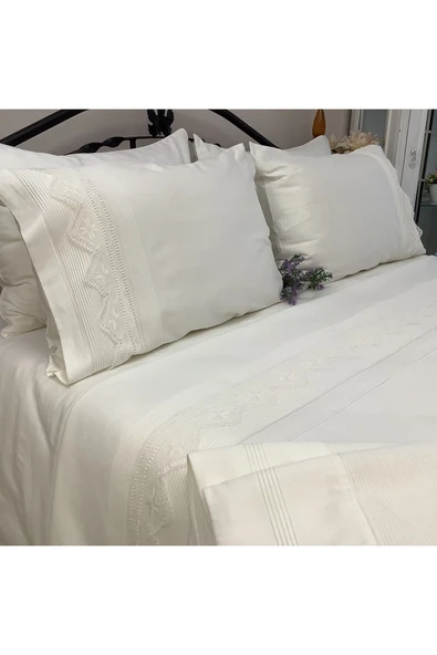 OYA home El İşi İğne Oyalı Pamuklu Pike Takımı - 6 parça - 6