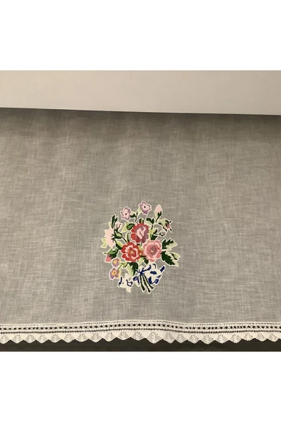 OYA home Kaneviçe Aplikeli Tül Perde - 85*200 cm - 5