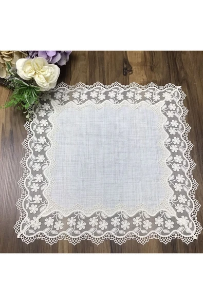 OYA home Mini Papatya Dantelli Oda Takımı -5 Parça - 7