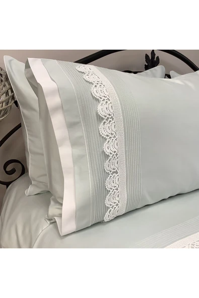 OYA home Dantelli Pamuklu Pike Takımı - Çağla Yeşili - 6 parça - 3
