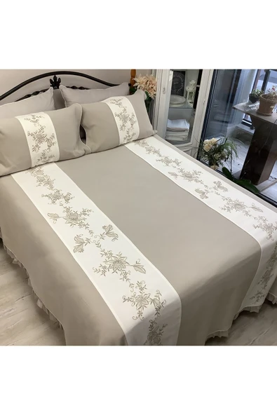 OYA home El İşlemeli Vizon Pike Takımı - 6 parça - 3