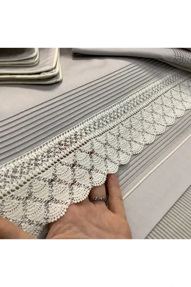 OYA home Dantelli Pamuklı Pike Takımı - 6 parça - 4