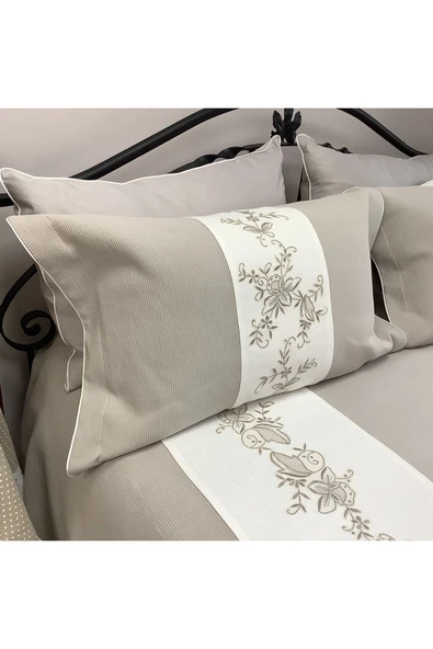 OYA home El İşlemeli Vizon Pike Takımı - 6 parça - 4