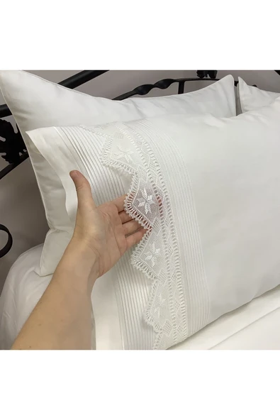 OYA home El İşi İğne Oyalı Pamuklu Pike Takımı - 6 parça - 5