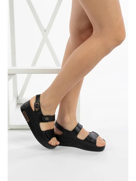 ROY JONES 3014 SİYAH ÇIRTLI COMFORT CASUAL ANATOMİK SANDALET - 6