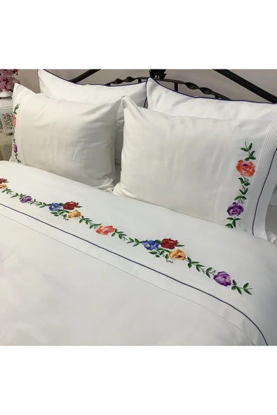 OYA home Kaneviçeli Pamuk Saten Nevresim Takımı -6 parça - 2