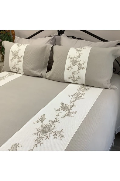 OYA home El İşlemeli Vizon Pike Takımı - 6 parça - 5