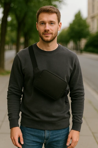 UTX GROVUXA LITE Unisex Günlük Bel/Omuz Çantası (SİYAH) - 2