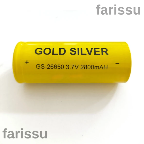 GOLD SILVER GS-26650 3.7V 2800mAh Şarjlı Pil - 2