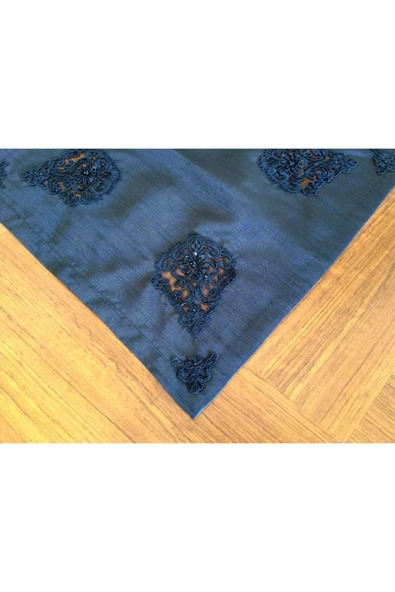 OYA home Siyah Fransız Dantelli Boncuklu Oda Takimi -5 Parca - Resim 2