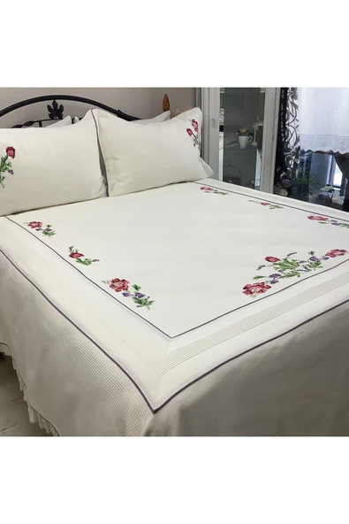 OYA home Kaneviçeli Pamuklu Pike Takımı -6 parça - 5