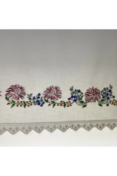 OYA home Kaneviçeli Aplikeli Perde -90*200 cm - 5