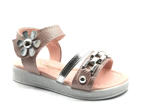 İremsu Kız Çocuk Güllü Zincirli Sandalet Çocuk Ayakkabı ürün görseli