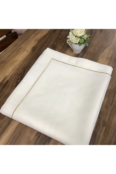 OYA home Gold Tek Sıra Pikolu Masa Örtüsü ve Ranır Set - 2 parça - 6