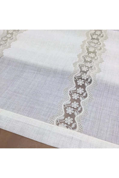 OYA home Mini Papatya Dantelli Masa Örtüsü -160*260 Cm - 7