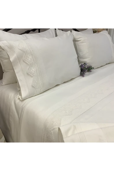 OYA home El İşi İğne Oyalı Pamuklu Pike Takımı - 6 parça - 8