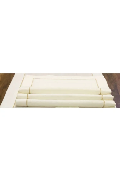 OYA home Altın Sim Piko Dikişli Ranır(1) & Amerikan Servis(8) Set - Toplam 9 Parca - 3